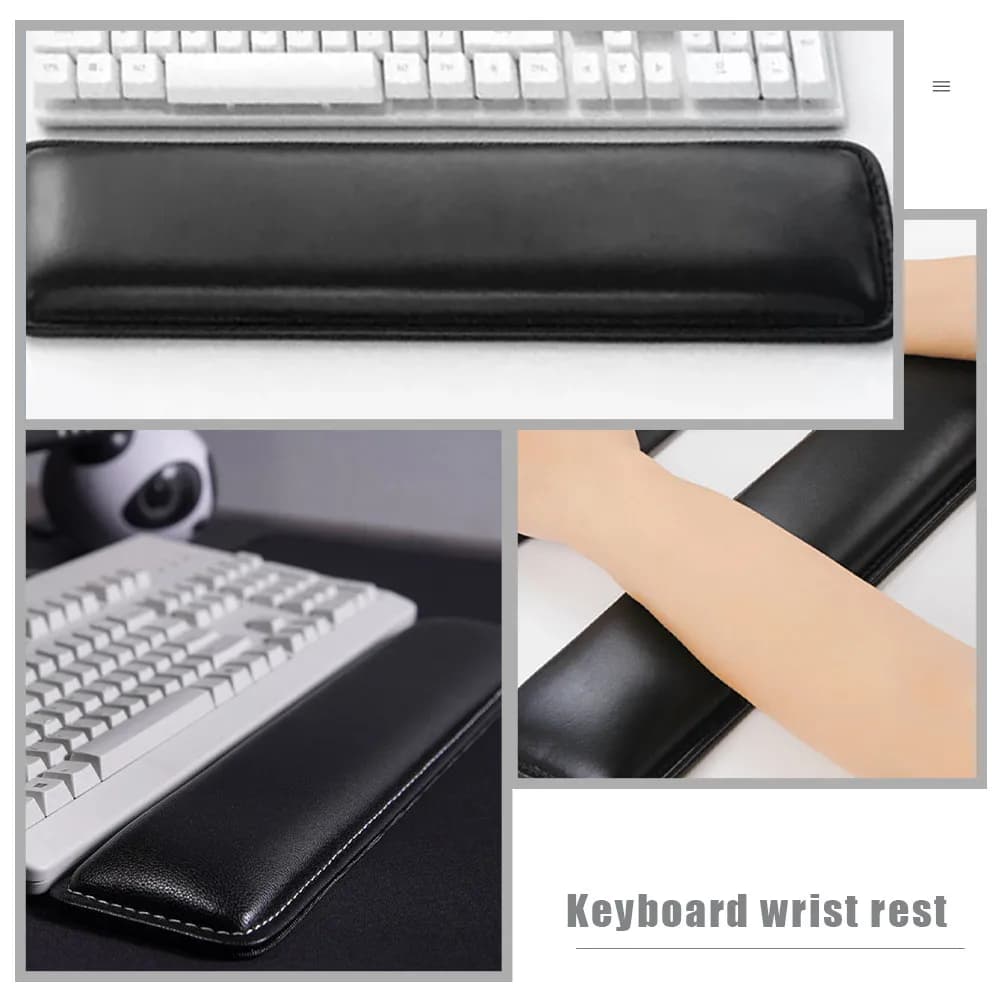 Poggiapolsi Ergonomico per Tastiera in Gel PU, Supporto Comodo per Polso per Tastiere Meccaniche, Ufficio, Gaming e Uso Domestico