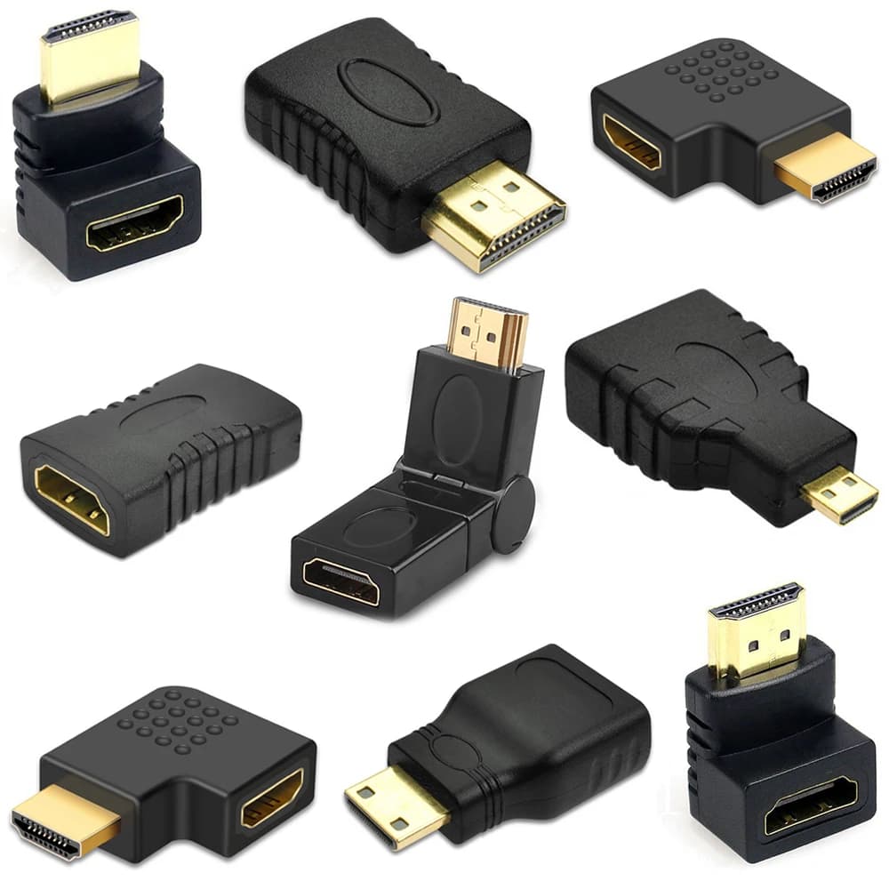 Adattatore compatibile HDMI Convertitore maschio-femmina ad angolo retto da 90 270 gradi Connettore HD 4K Mini/Micro Extender