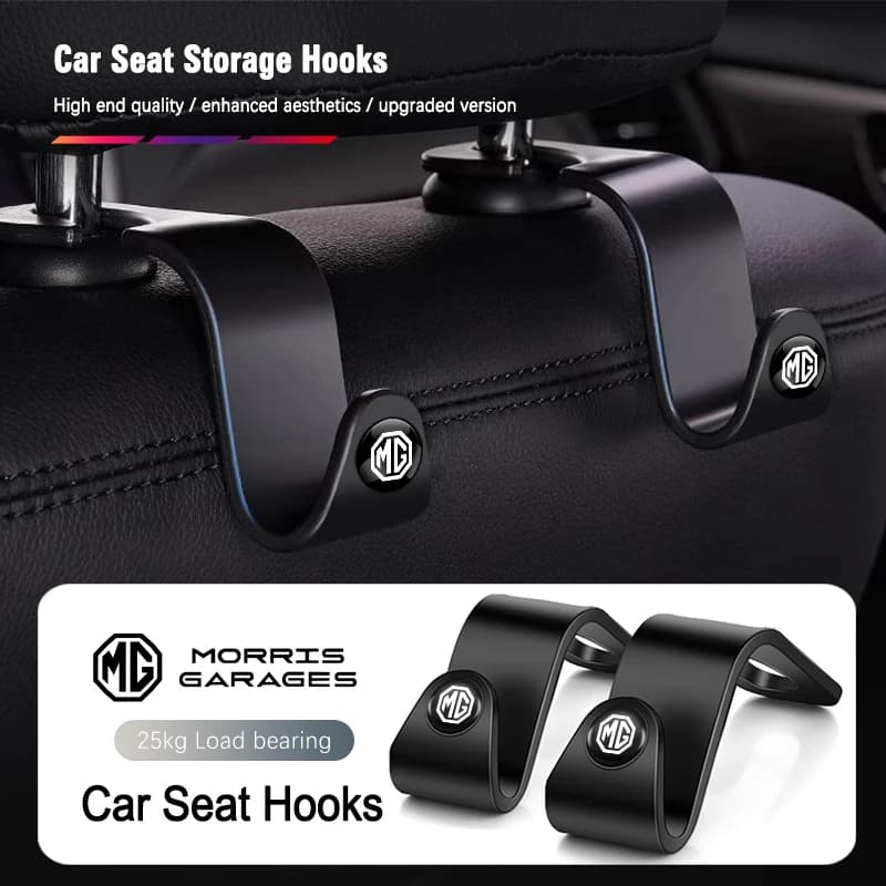 2 pezzi ganci per seggiolino auto supporto portaoggetti per sedile posteriore per MG 4 5 6 7 Cyberster ES5 ONE MG5 Scorpio ZS HS MARVEL-R Hector MG3 EZS EV GT