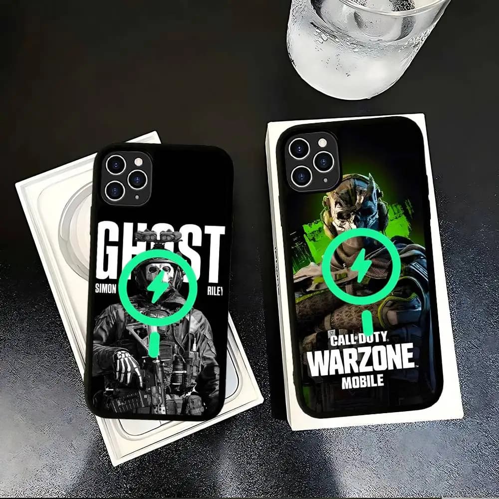 C-COD C-Call Of D-Duty Ghosts per Custodia Magnetica MagSafe per iPhone 17 Air 16 15 14 13 12 11 Pro Max Plus con Ricarica Wireless