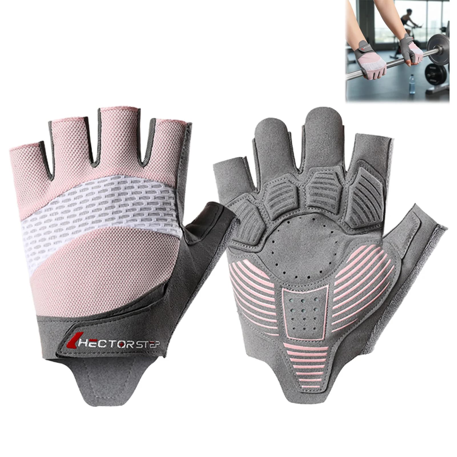 1 paio di guanti da palestra per allenamento fitness, senza dita, per donna e uomo, per bodybuilding, esercizi sportivi, ciclismo, guanti traspiranti antiscivolo