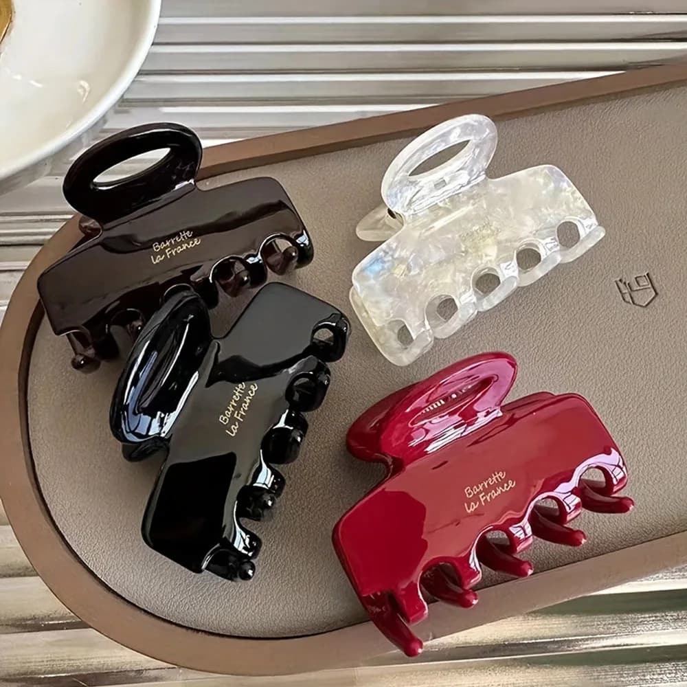 1Pc High-end Sensation Aceto Hair Clips Acetate Hair Grips for Girls Luxury Light Shark Clip Hair Accessories 2025