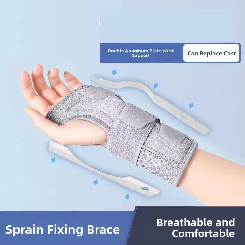 Men's Steel Plate Wrist Support Gloves Hand Protection Brace for Joint Sprain Fixator Comfortable Breathable Sports Injury