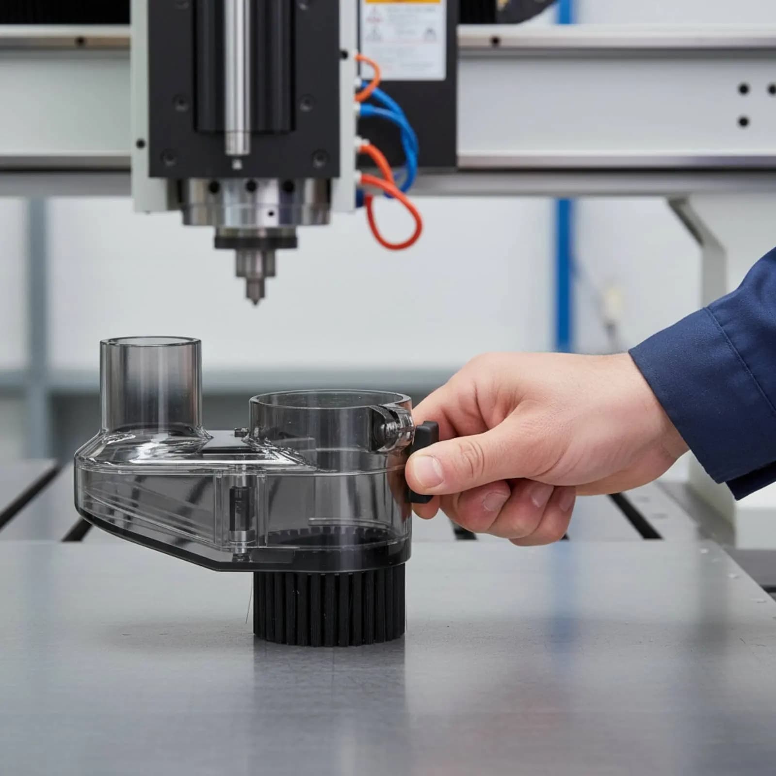 Spazzola per la rimozione di detriti per mandrini CNC, Guarnizione per spazzola per detriti CNC, Accessorio per utensili elettrici, Attrezzatura per officina edile a lunga durata, Facile da usare