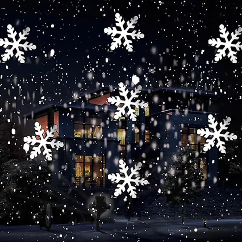 Proiettore di neve con luce Laser a fiocco di neve di natale IP65 lampada per proiettore Laser da giardino per esterni con neve mobile per decorazioni per feste di capodanno