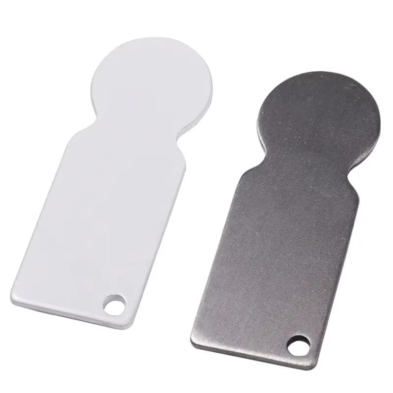 5 pezzi di sublimazione portachiavi in acciaio inossidabile carrello della spesa vuoto portachiavi moneta anello gettone per la spesa in metallo per borsa zaino