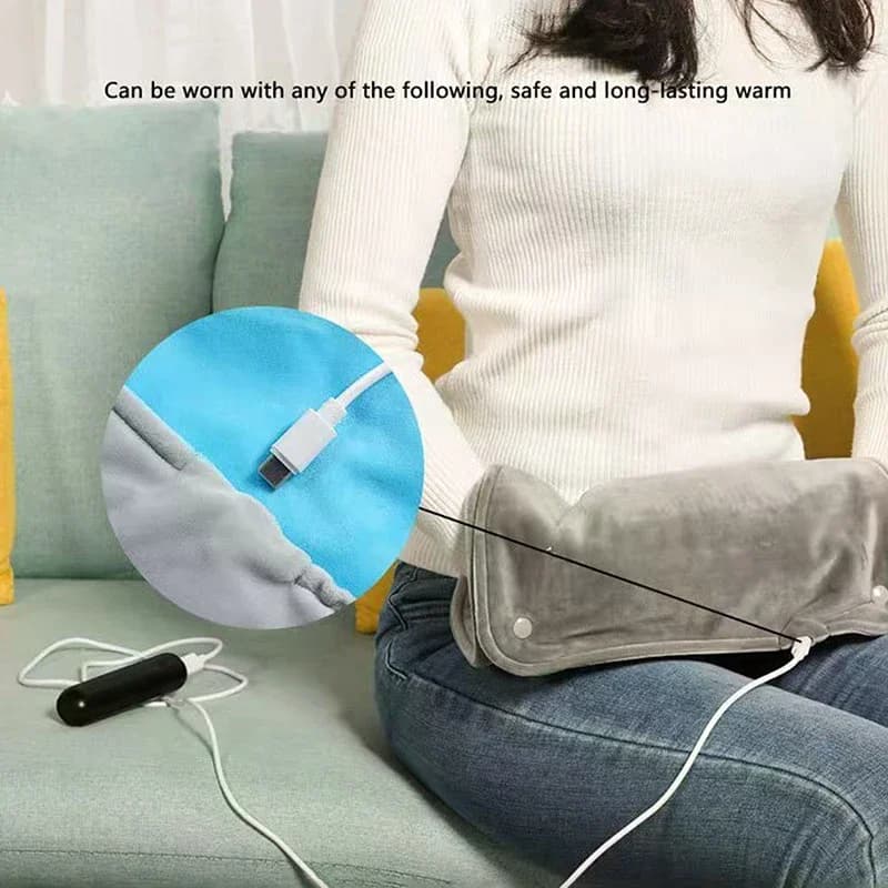 Scaldamani termostatico USB per ufficio invernale e uso domestico Mani e gambe calde Coperta riscaldante corta in tessuto di velluto
