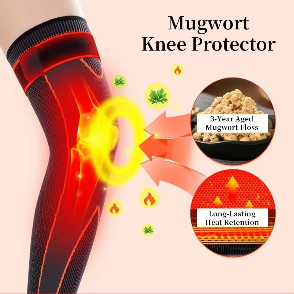 Ginocchiere antiscivolo per artemisia Calore invernale Protezione dal freddo Manica per le gambe Benda elastica Gambe pressurizzate Protezione per le articolazioni del ginocchio