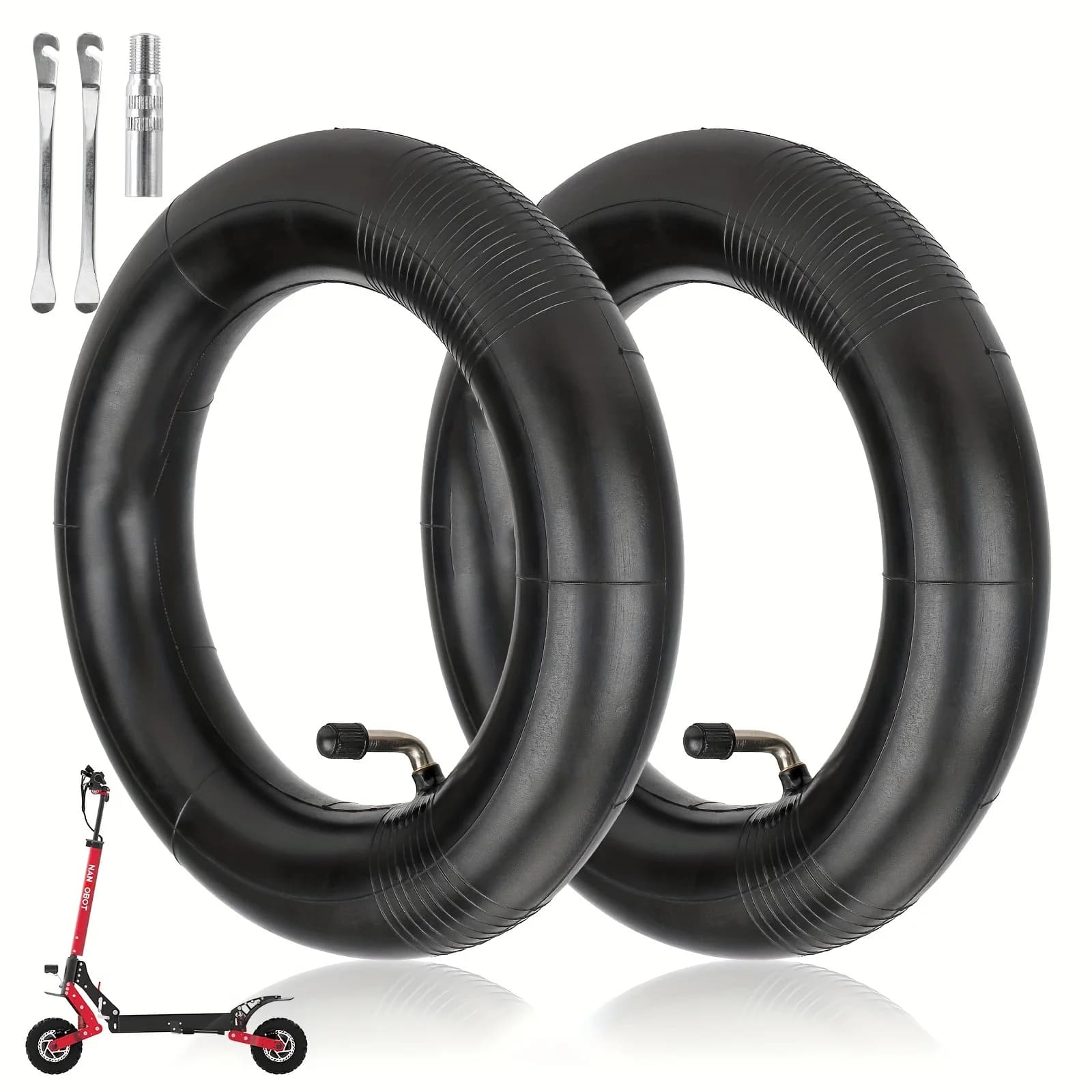 (Set da 5 pezzi) strumento di installazione della camera d'aria dello Scooter elettrico 10x2.5, pneumatici anteriori e posteriori da 10 pollici per Nanrobot Kugoo M4, ecc.