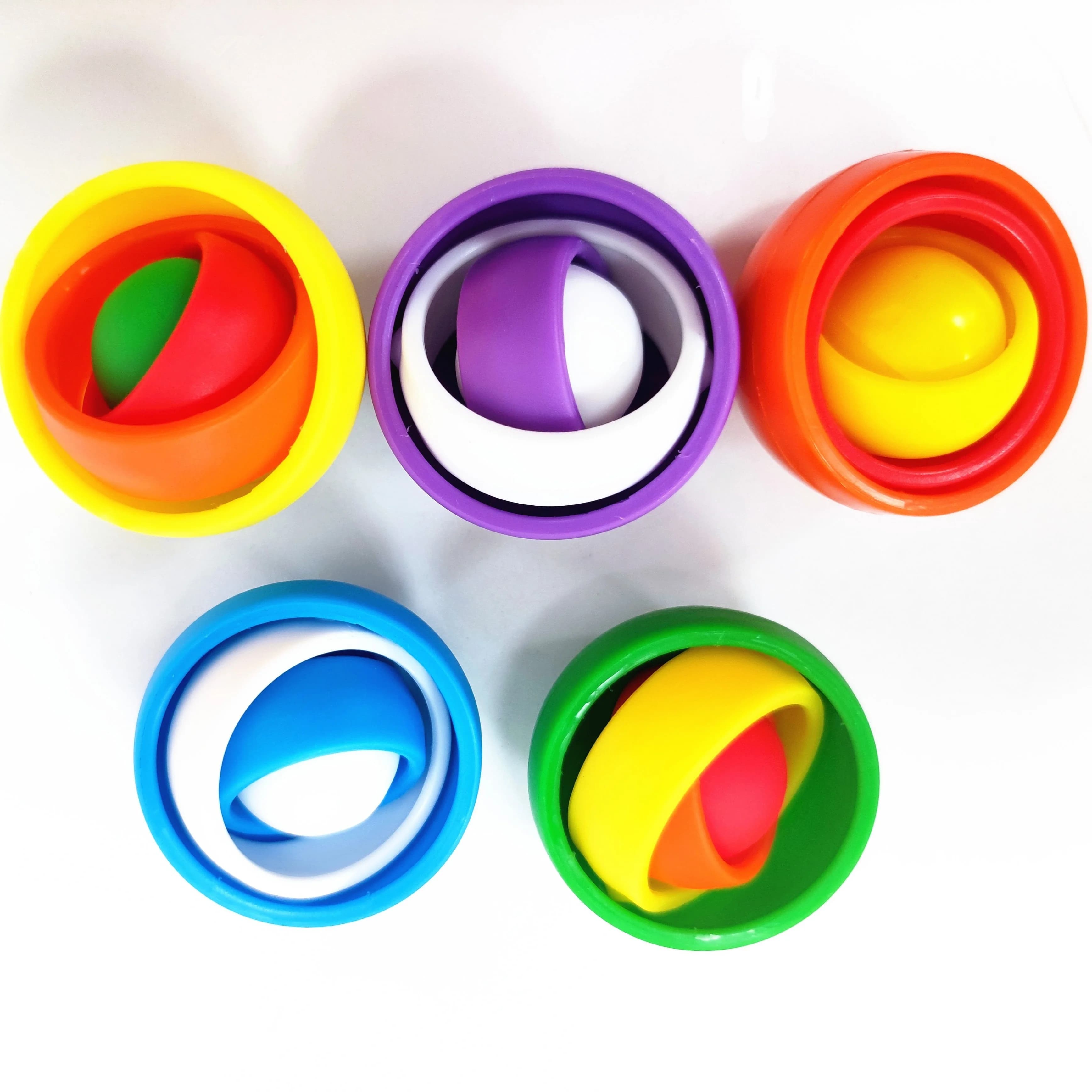 Giroscopio Sensoriale Colorato, Spinner da Dito Antistress, Giocattolo per Alleviare l'Ansia, Trottola da Scrivania per Bambini e Adulti, Regalo