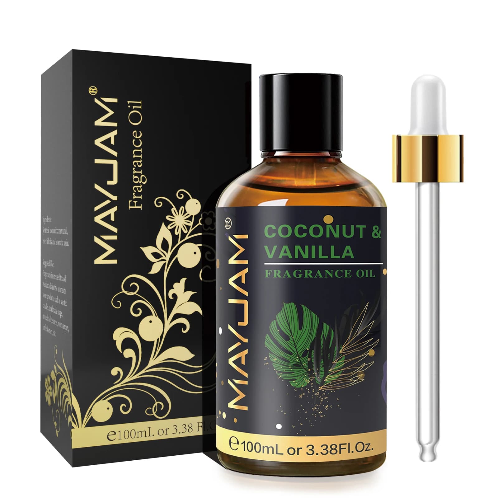 MAYJAM 100ML Oli profumati per deodorante per auto Cocco Vaniglia Muschio bianco Breeze di mare Olio aromatico in polvere per bambini