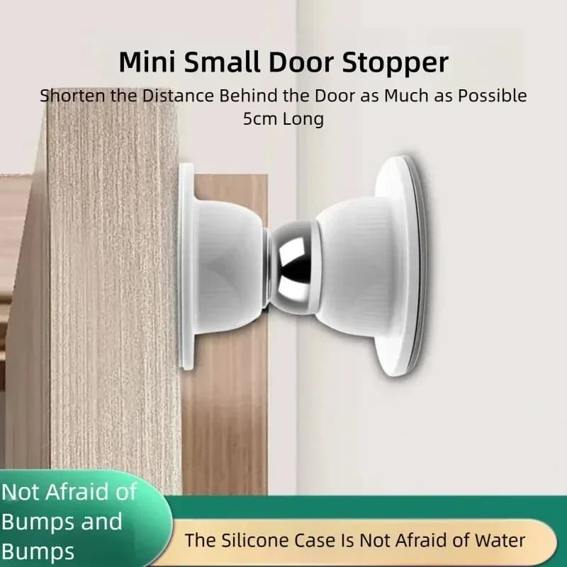 Fermaporta Magnetico in Silicone Anti-Collisione con Forte Aspirazione per Camera da Letto e Studio, Installazione Senza Foratura
