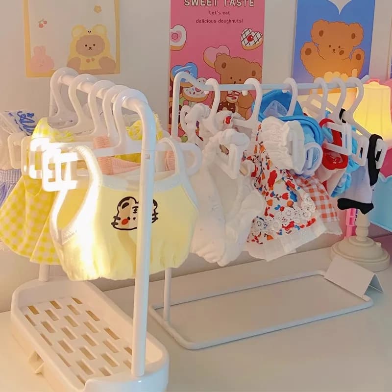 BJD Doll Clothes Storage 20 cm Shoe Display Labububu Box Doll Clothes Holder