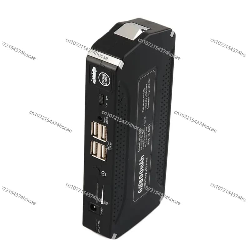 Avviatore di Emergenza per Camion 12V/24V, Booster Batteria Auto, Power Bank con Cavo USB 1 a 3 per Smartphone/Laptop