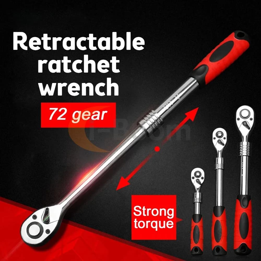 Chiave a cricchetto da 1/4 "3/8" 1/2 "pollici 72 denti estensibili chiave a bussola telescopica a cricchetto piastra utensile chiave a cricchetto strumenti