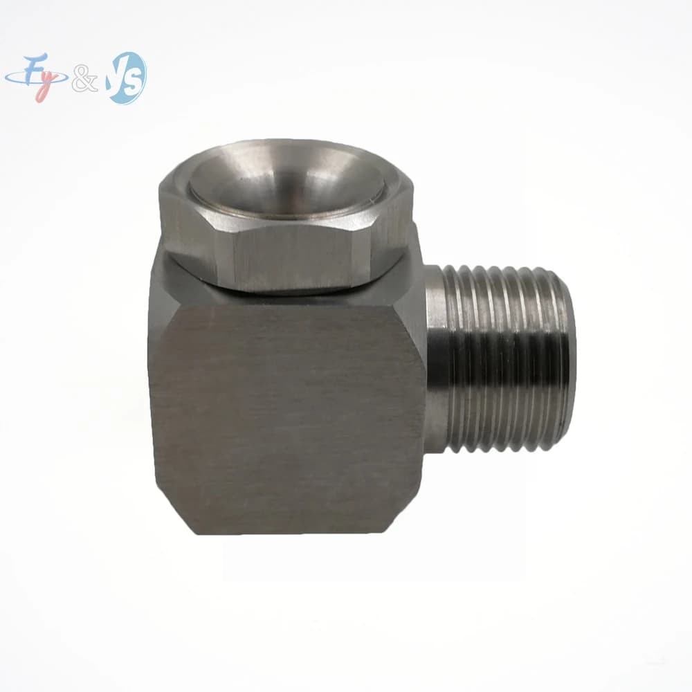 Ugello spray ad angolo retto in acciaio inox 304 – Atomizzazione cava/conica, per pulizia industriale a copertura ampia/deboluzione schiuma/controllo polveri