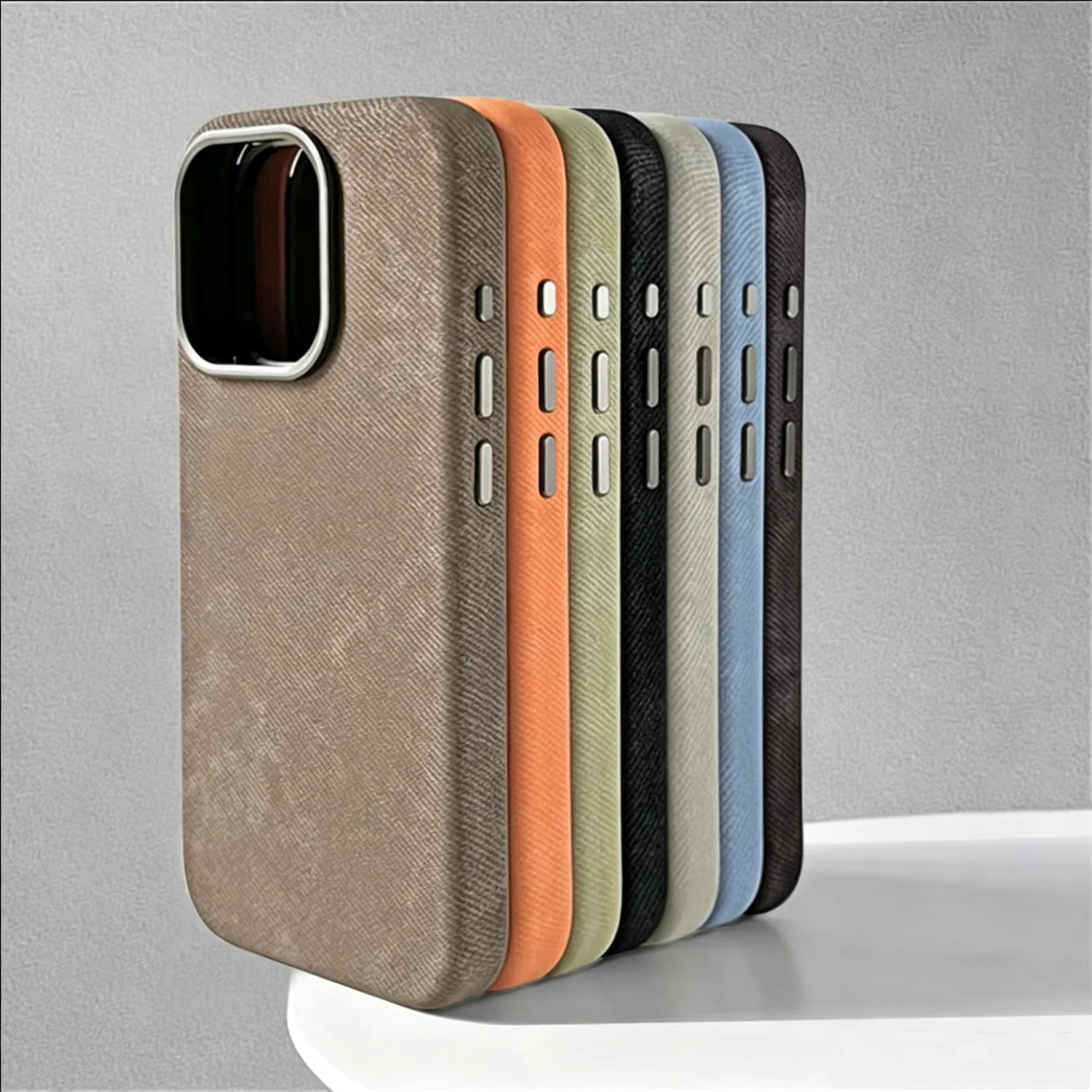 Luxury For MagSafe Fiber Leather Case For For iPhone 17air 16 15 14 Plus 13 12 Pro Matte Flannel Magnetic Wireless Charge Cover