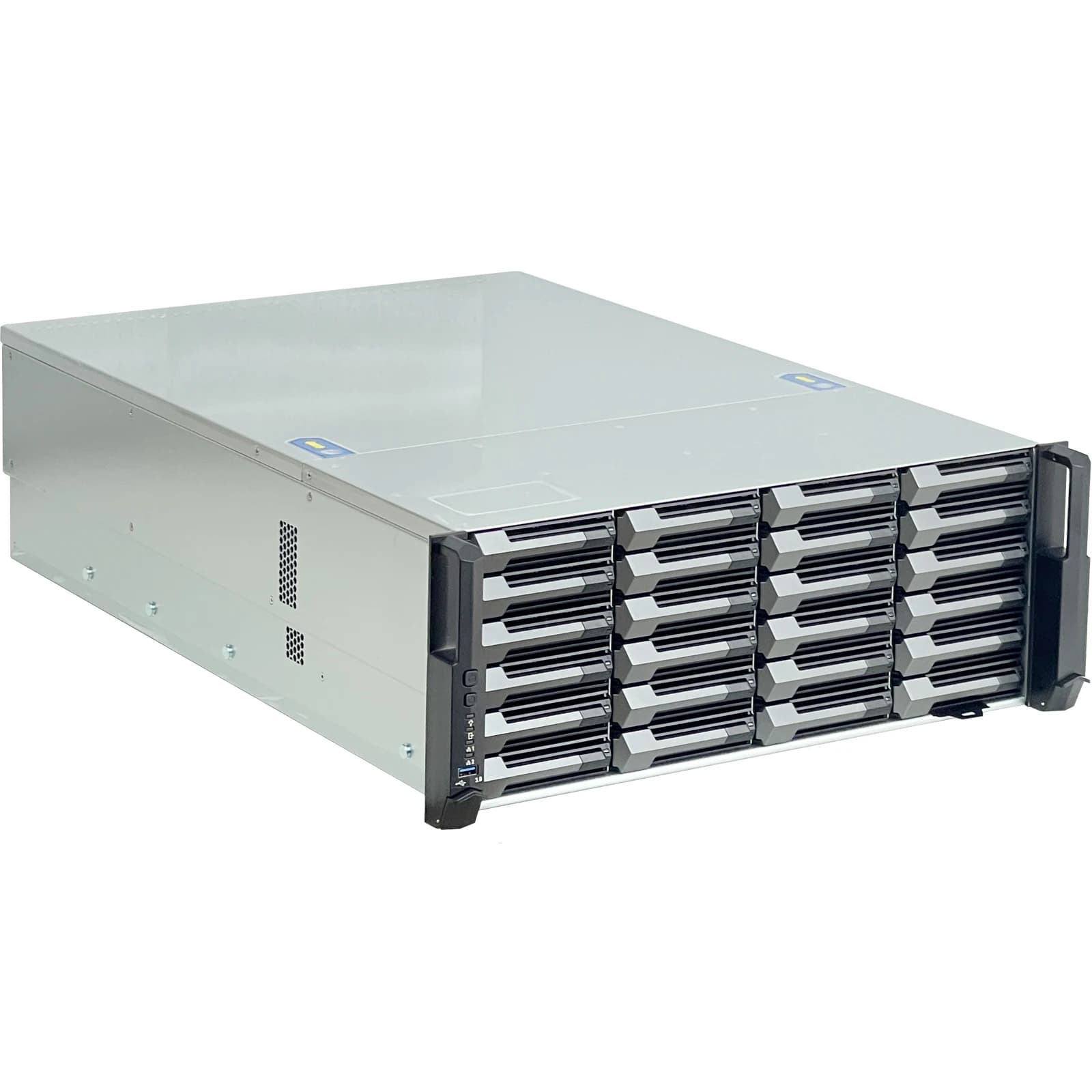 Custodia per server unique4U Custodia per NAS a 24 alloggiamenti Supporto EEB/EATX MB Chassis di alimentazione ridondante con backplane di espansione da 12 Gb SF