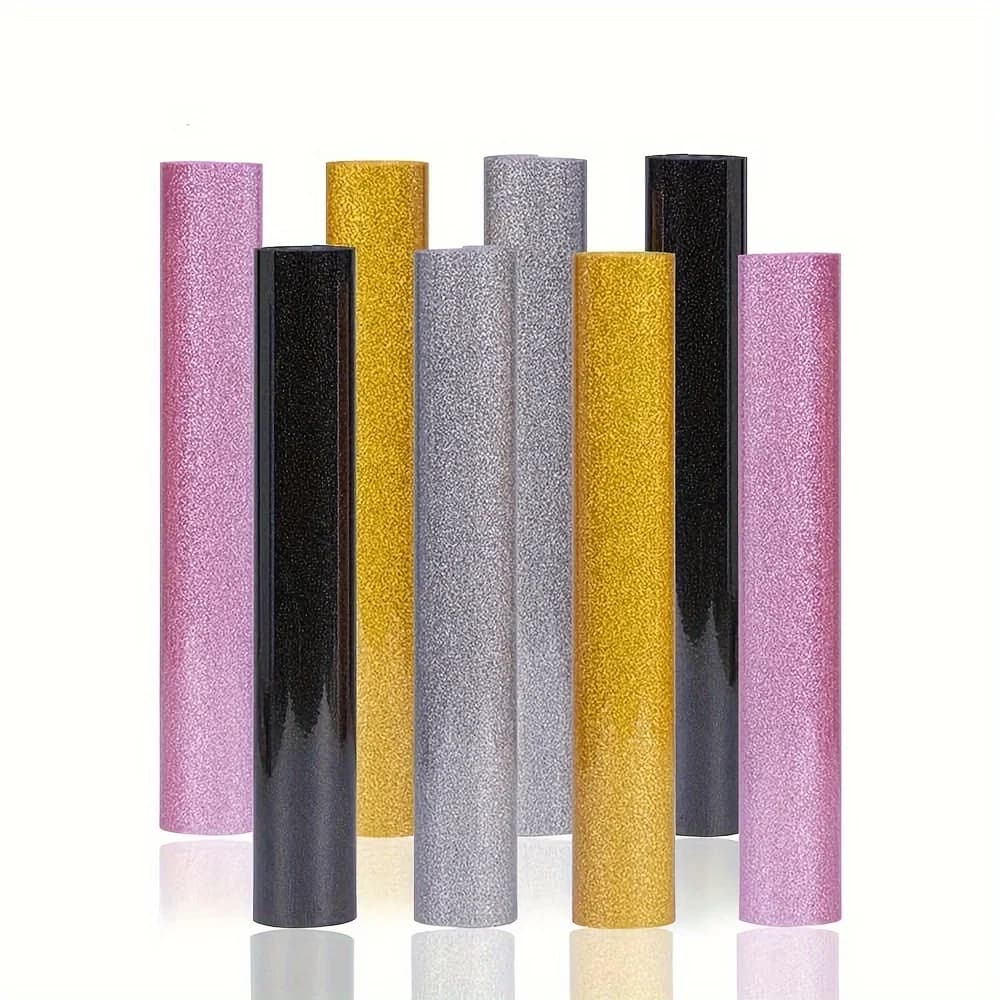 1 Pack, 12" X 10ft Glitter HTV Vinyl, Guangyintong Heat Transfer Vinyl For T Shirt, Iron On Vinyl For All Cutter Machine