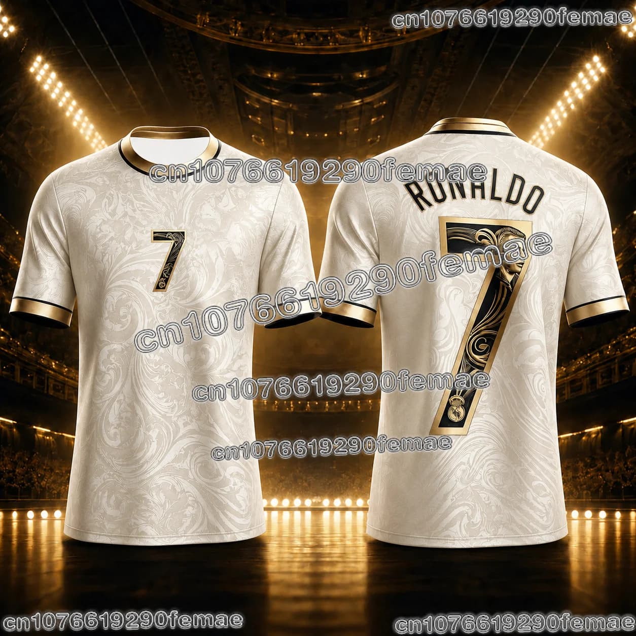 Maglietta Commemorativa di Cristiano Ronaldo con Stampa 3D, T-Shirt Estiva Traspirante ad Asciugatura Rapida, Abbigliamento Sportivo di Lusso per Bambini
