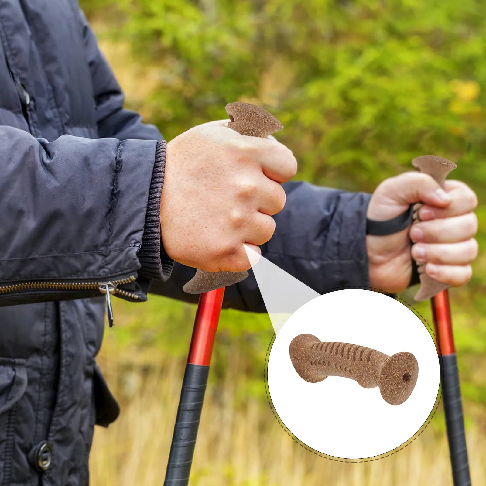 Impugnatura Ergonomica in Sughero per Bastone da Trekking, Ricambio per Bastoni da Escursionismo