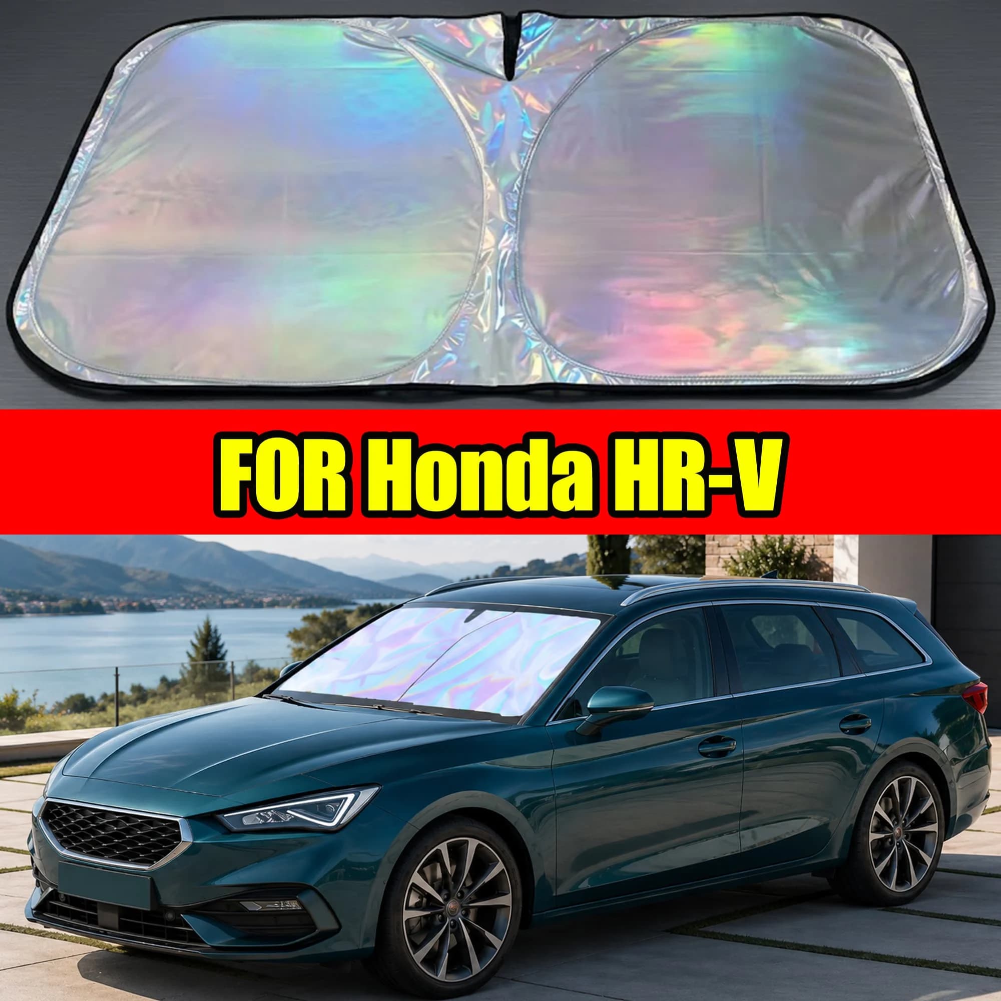 FOR Honda HR-V Windshield Sunshade With Laser Coating, UPF50+ UV Protection & Heat Block
