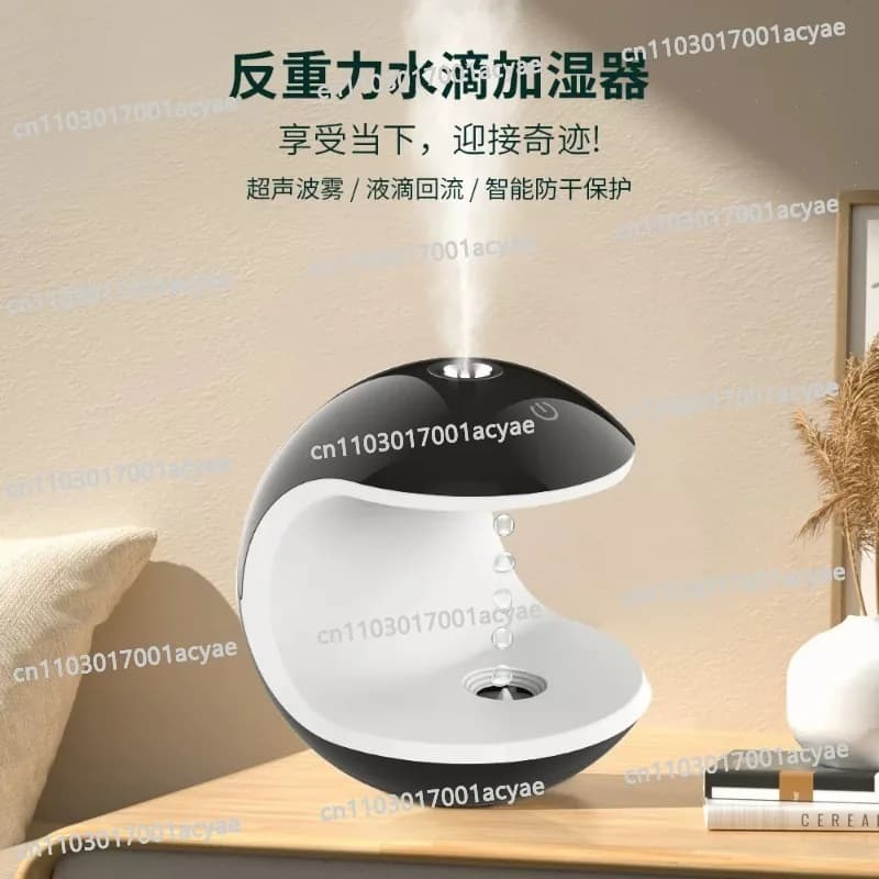 Household Humidificador 7 Colorful Led light Cool Mist Anti Gravity Water Droplets Air Humidifier for Bedroom Office