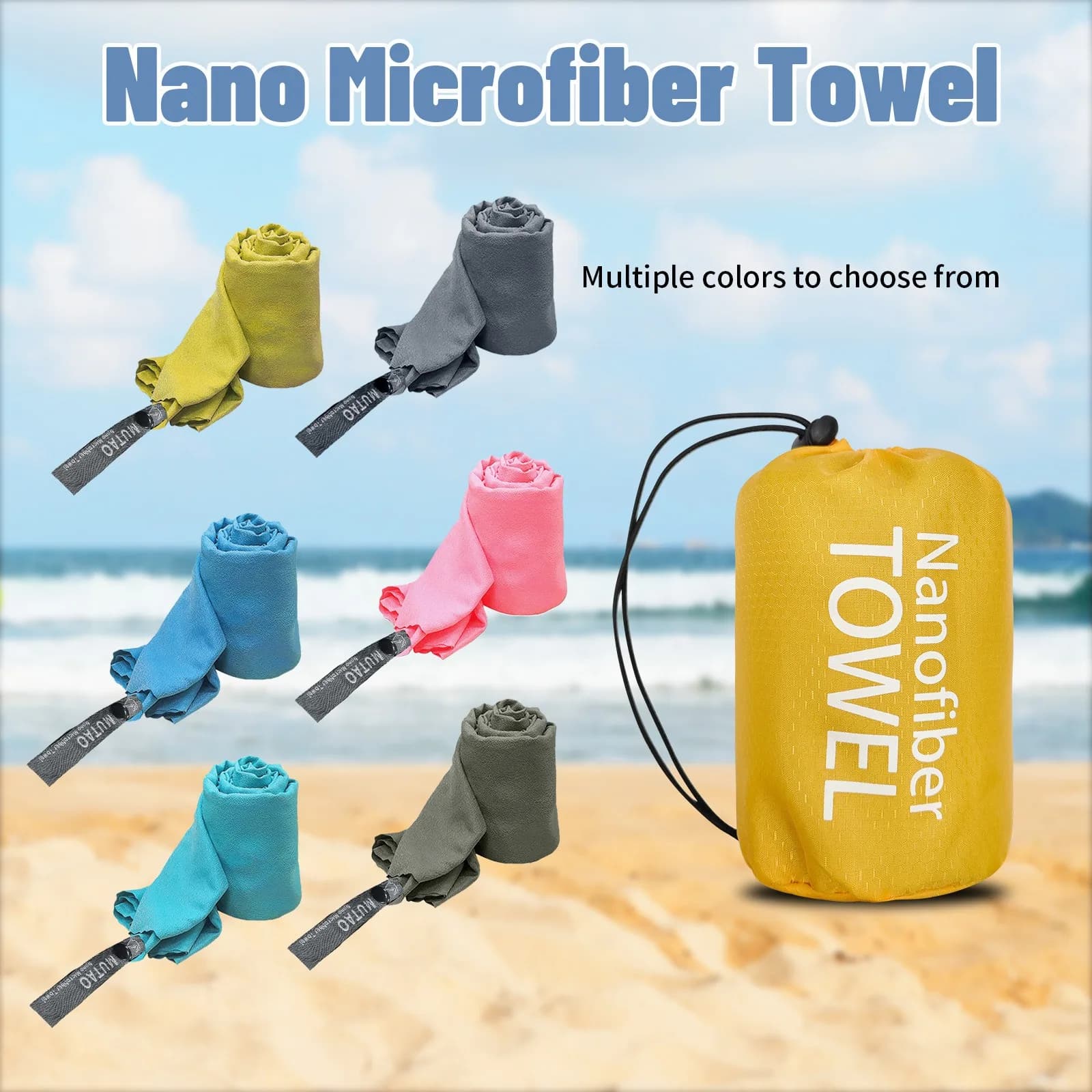 Asciugamano in Microfibra Naturehike ad Asciugatura Rapida, Ultraleggero e Portatile per Escursionismo, Nuoto, Viaggi, Spiaggia, Palestra, Yoga e Sport