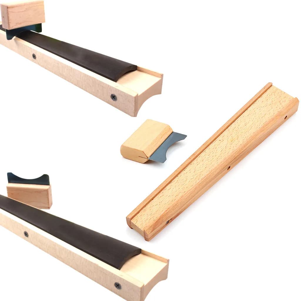 Violin Fretboard Shaping Tool Set Wooden Violin Fingerboard Sanding Beam With Sanding Block Luthier Repair Tools For Violin