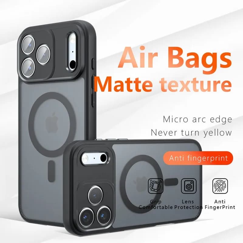 For Magsafe Magnetic Phone Case For iPhone 17 Pro Max 17 Air 16 15 Pro Max 16 15 Plus 16e 17e Shockproof Matte PC+TPU Cover
