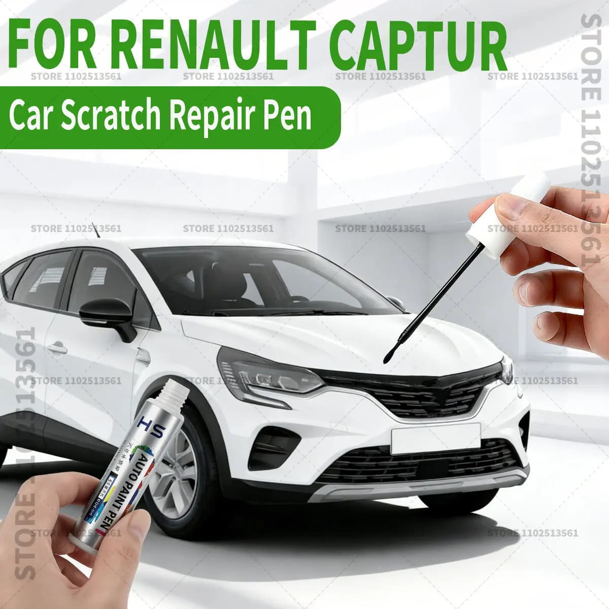 Paint Repair Pen Touch Up Scratch Remover DIY Car Accessories For RENAULT CAPTUR Blue Orange Ceramic Grey Blue Pearl White Red