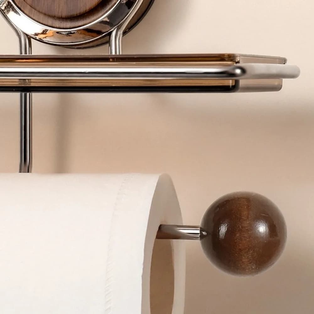 Portarotolo da parete con ventosa, senza foratura, porta salviette e porta carta igienica stabile per la casa