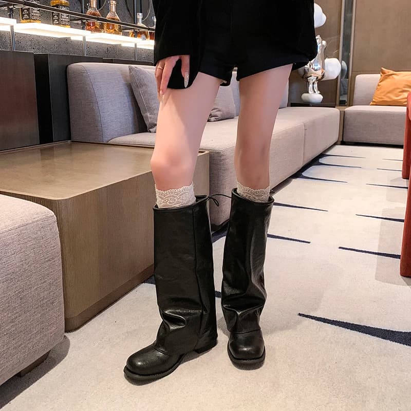 Nuovi Stivali Alti da Donna alla Moda per Autunno e Inverno, Abbinabili con Tutto