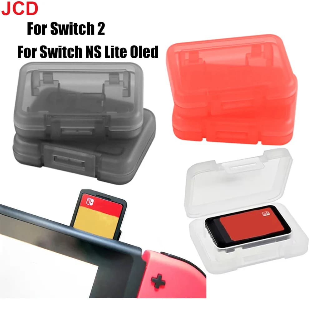 JCD 10pc Per Switch 2 Gioco Singolo Portatile TF Card di Stoccaggio Scatola Trasparente Protettiva Per Switch NS Lite Oled Holder Mini Custodia