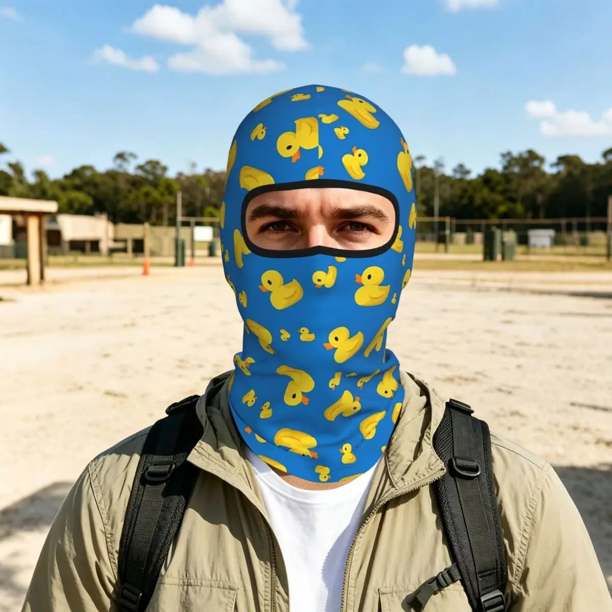 Yellow Classic Rubber Duck Breathable Balaclava Full Face Mask Sun Protection Neck Gaiter For Motorcycle Cycling Fishing Outdoor