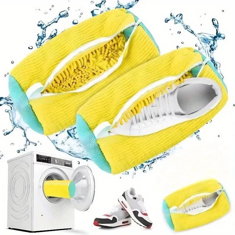 Sacchetto per lavaggio scarpe resistente, 360 ° Design con cerniera in poliestere anti-strappo, per la pulizia di scarpe da ginnastica e l'uso con tutte le lavatrici.