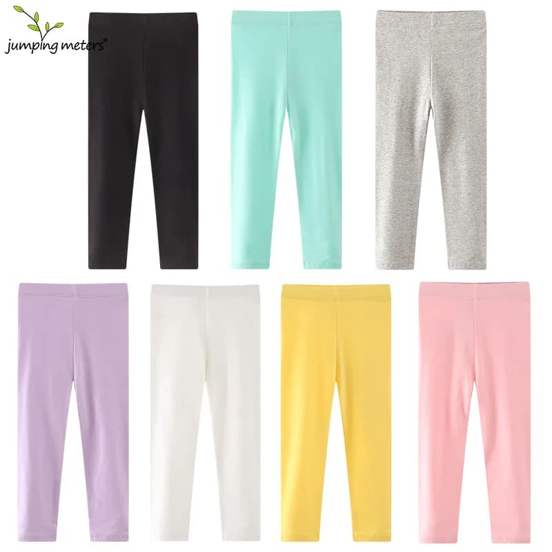 Leggings per bambina da 2-7 anni Pantaloni da ragazza in cotone 100% Pantaloni per bambina Pantaloni skinny per bambini Leggings per bambini Bianco Nero