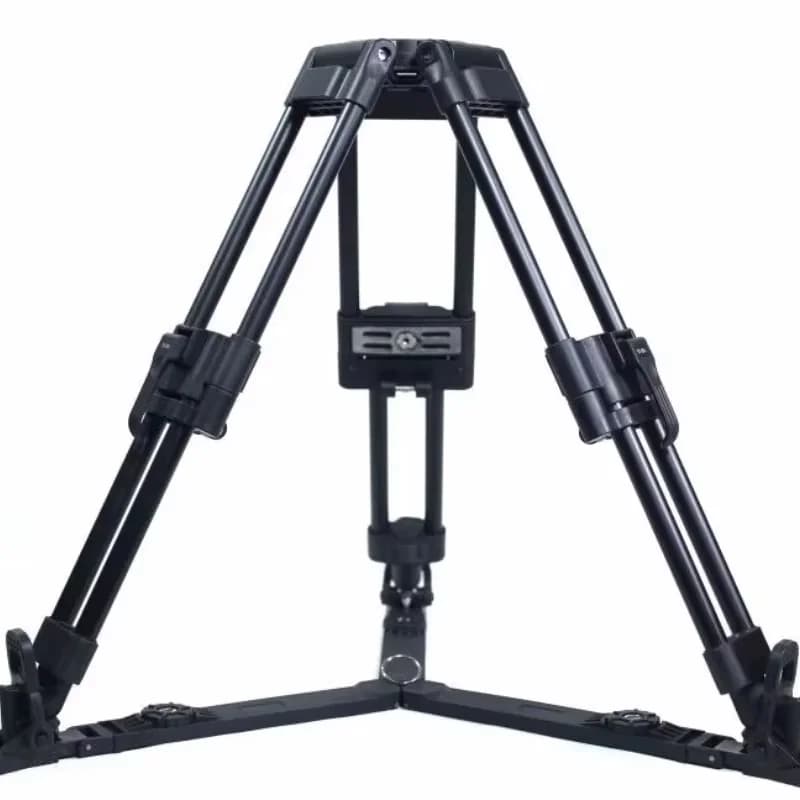 Supporto per treppiede corto professionale Gambe per treppiede in alluminio medio Treppiede per videocamera Carico 50 kg per testa di trascinamento fluido ciotola Pan 100 mm