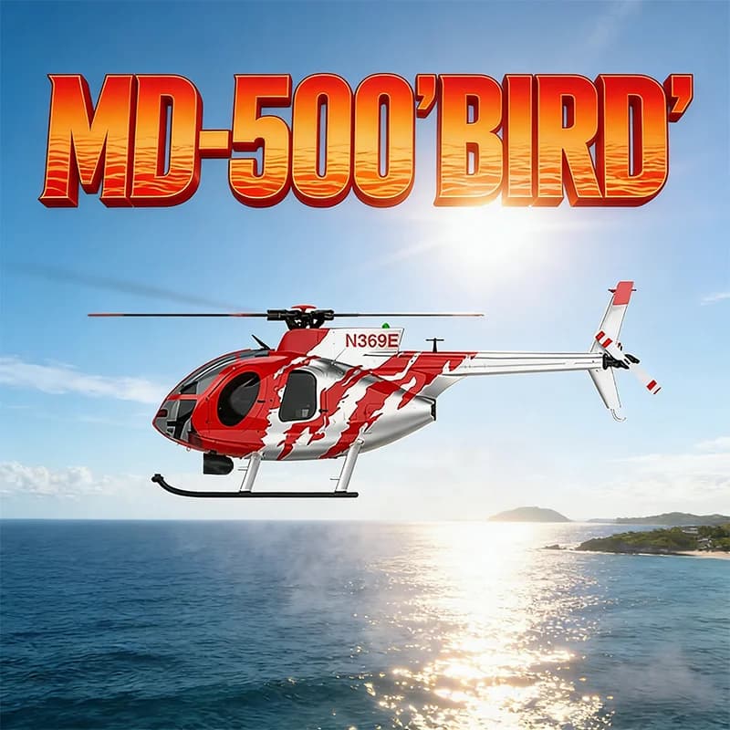 YUXIANG F119S Bird 6CH Elicottero Armato MD-500 con Posizionamento GPS, Simulazione Brushless, Modello RC in Fibra di Carbonio