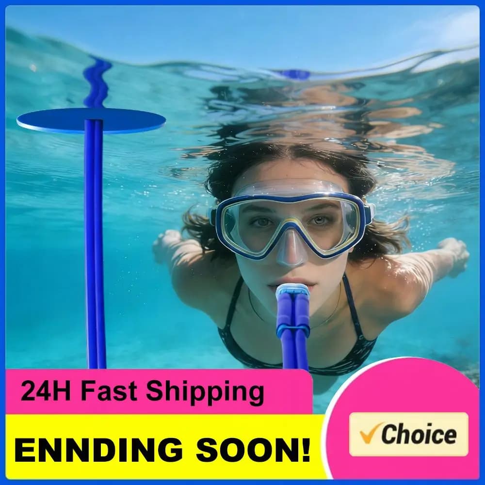 Diving Breathing Tube Leakproof Snorkel Breathing Tube Reusable Underwater Breather Tubes Long Full Dry Breathe Apparatus