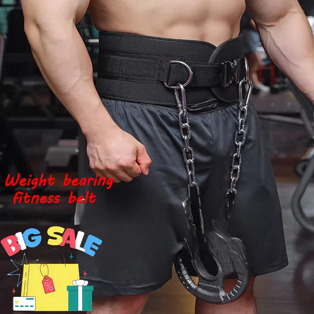 Fitness belt for tractions and lifting weights for men, for squat and horizontal bar, waist protection, back muscles strength training belt