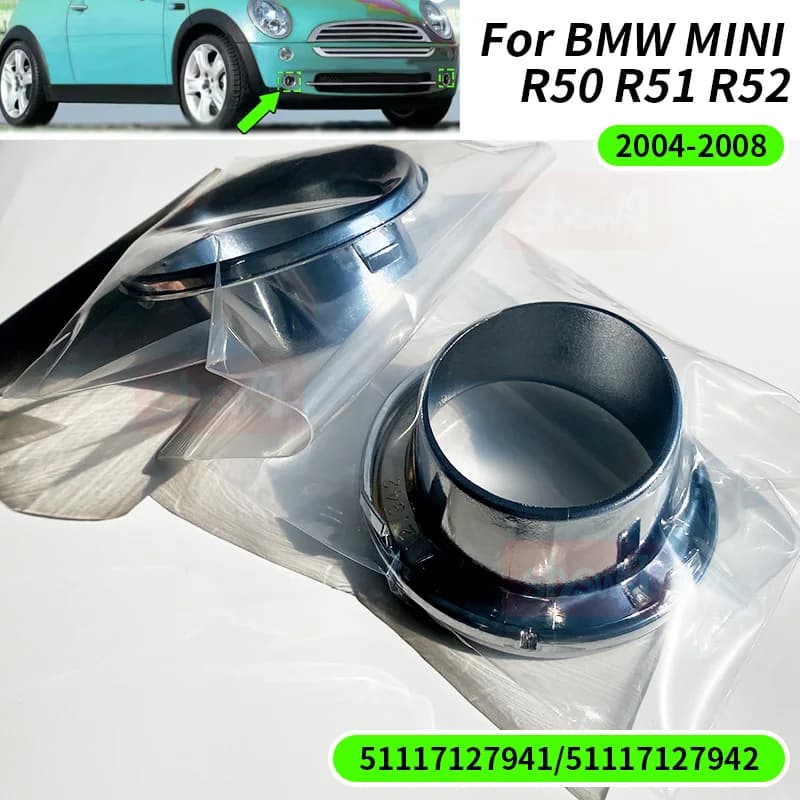 1Pc Sinistra/Destra Adatto Per BMW Mini R50 R52 Paraurti Anteriore Fendinebbia Lampada Telaio Striscia Elettrolitico Anello ABS Esterno Accessori