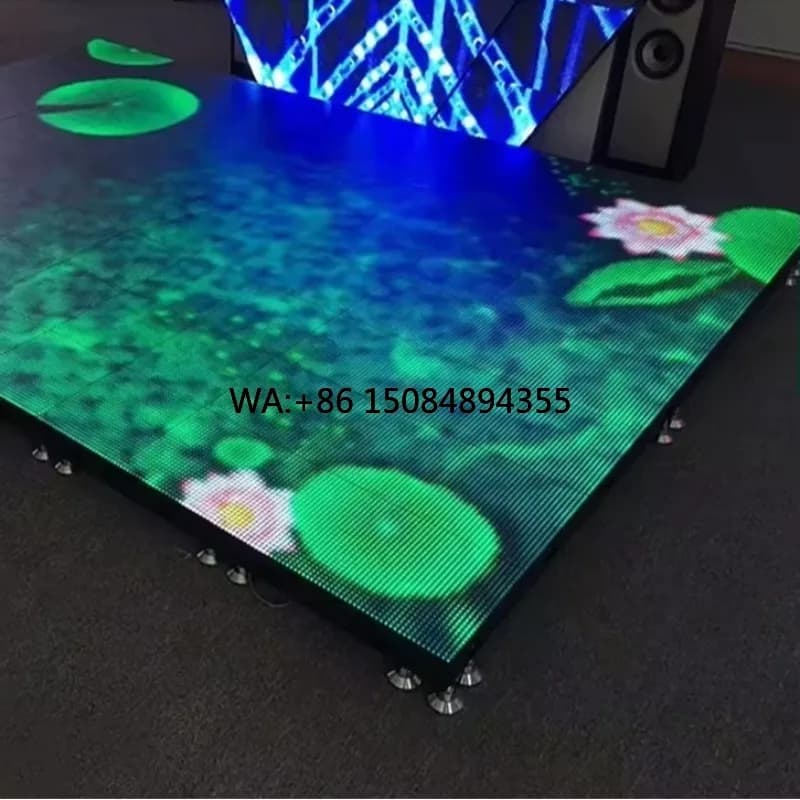 Pannello LED per Pista da Ballo P4.81mm a Prezzo di Fabbrica, Schermo Video LED con Cabinet in Ferro Impermeabile, Display LED per Esterni, Schermo Fisso a Pavimento