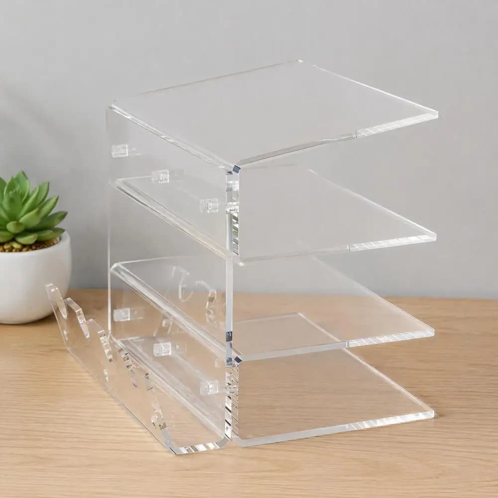 Multi Layer Keyboard Stand 3-tier Acrylic Keyboard Display Stand Ergonomic Transparent Storage Organizer Rack for Mechanical