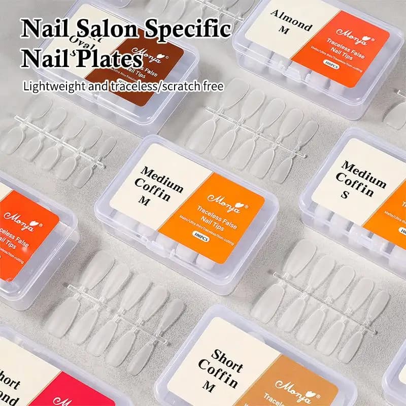100 Pezzi Punte per Unghie in Gel Morbido Opaco X, Unghie Finte a Copertura Totale, Lunga Durata, Punte per Estensione Unghie Fai da Te, Forniture per Manicure Professionale e Domestica