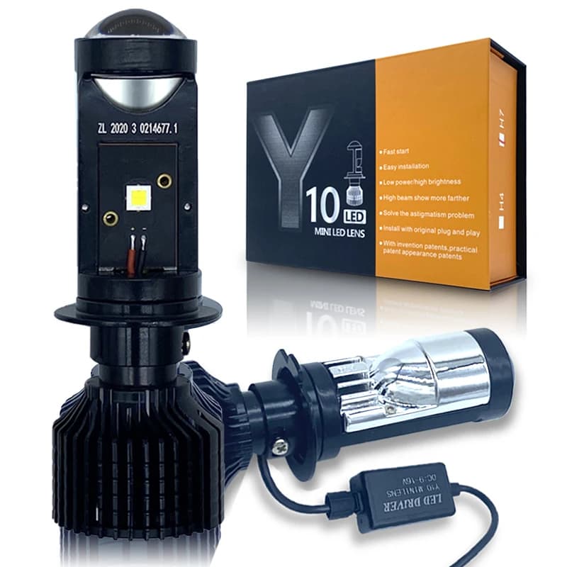 Lampada Canbus H4 H7 LED Y10 Super Mini Proiettore Lente Laser LED 90W Kit di conversione lampadina per automobili Fascio Hi/Lo Faro LED LHD