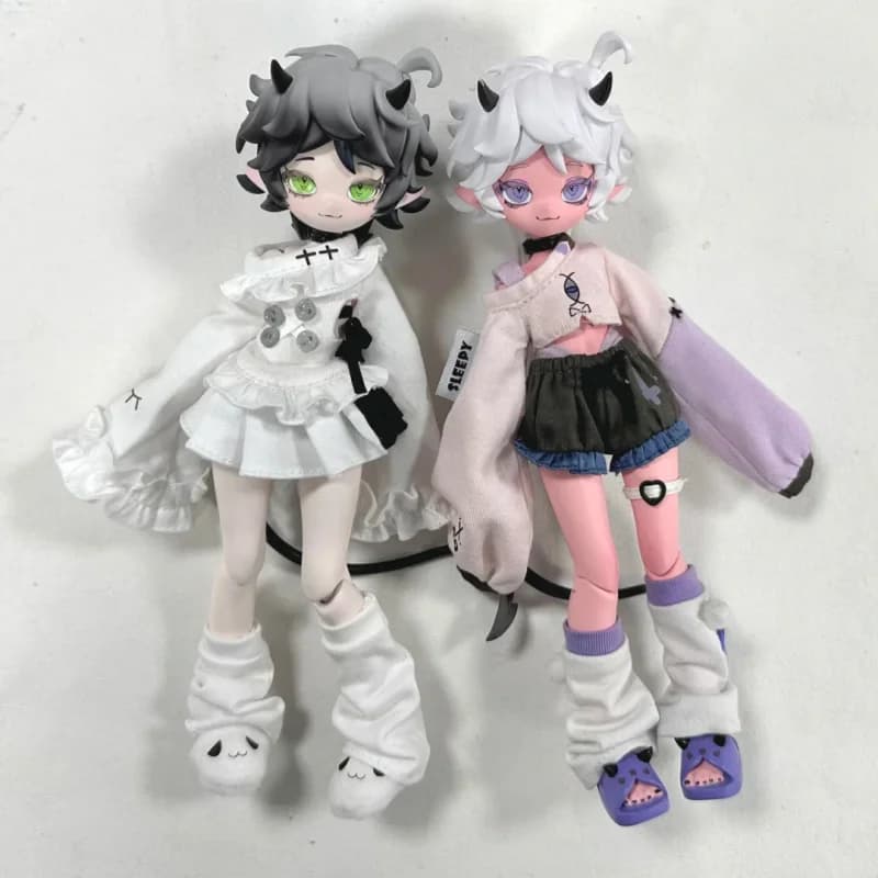 New Devil'S Horns 1/8 Bjd Series Blind Box Action Figure Stile cool Trendy Giocattolo squisito Scatola misteriosa Regalo Regalo di Natale creativo