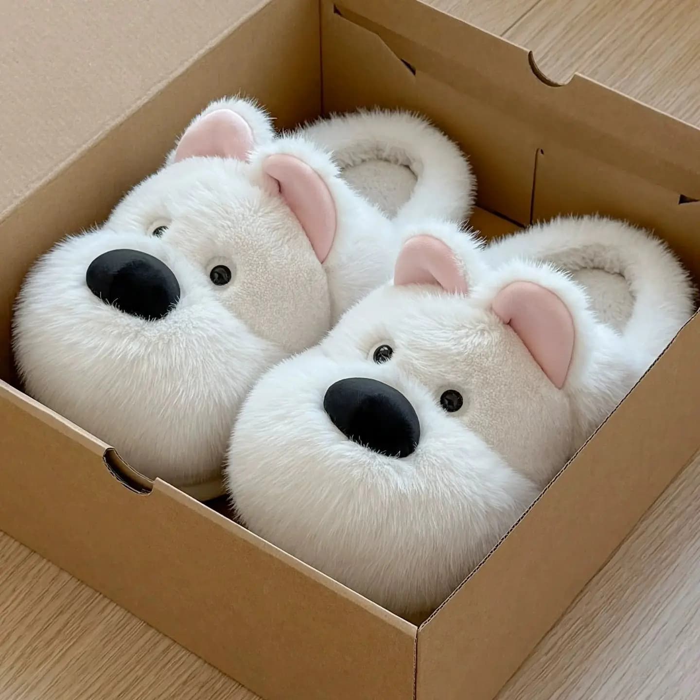 Fluffy Cartoon Women's Home Slippers Winter Cute Plush Luxury Designer Woman Shoes Flats Indoor Casual Fuzzy Fur Slides Elegant