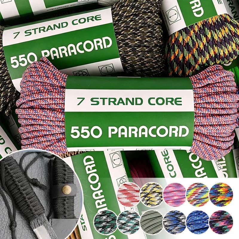 4MM 31M Polyester Braided Paracord Rope Multifunctional Survival Cord for Outdoor Camping Hiking Tent Handcraft Outdoor Supplies
