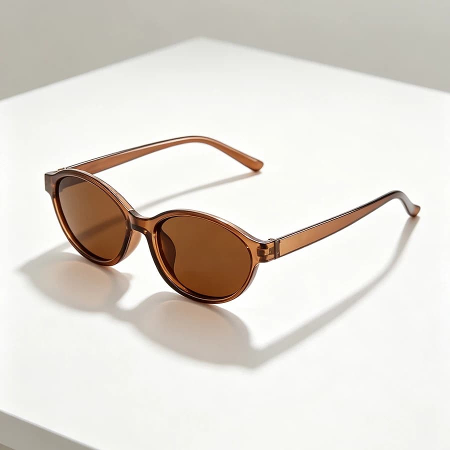 Women Retro Nerd‑Style Small Oval Frame Glasses, New Fashion Tortoise Shell Eyeglasses Frame, Trendy Daily‑wear Sun Glasses